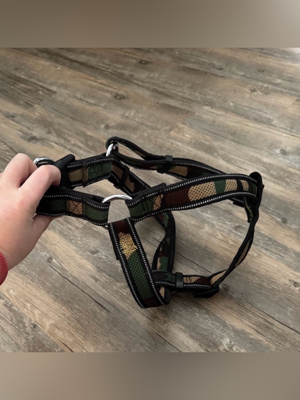 Jump! Reflective air mesh step-in camo dog walking harness